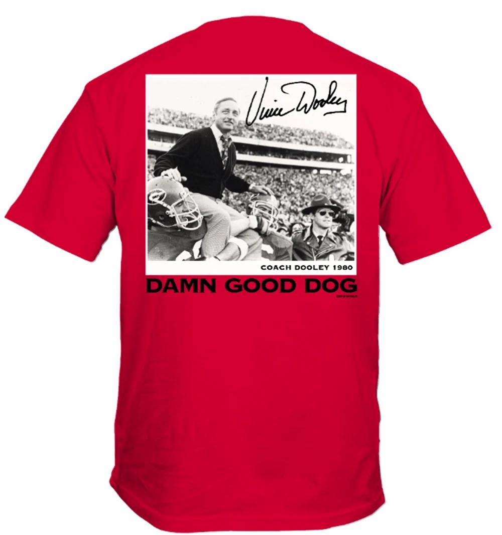 New World Graphics Georgia Collegiate UGA In Memory of Vince Dooley Damn Good XL
