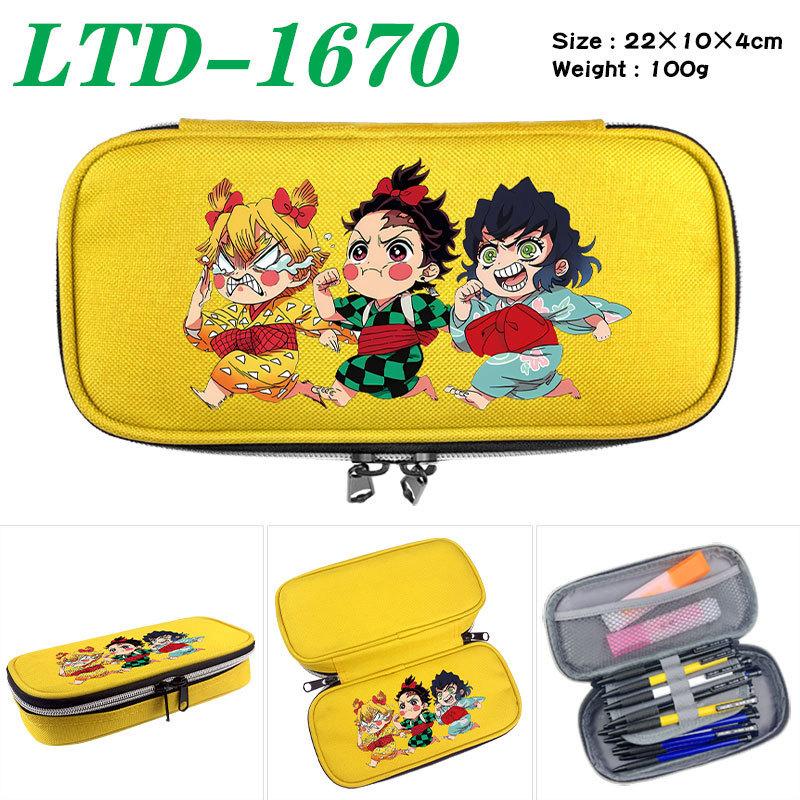 Demon Slayer Print School Handheld Pencil Case Stationery Box