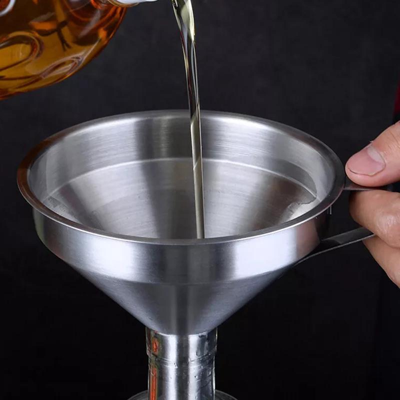 Nerezový trychtýřový filtr 304 Domácí čínská medicína Olejové usazeniny Vroucí voda Domácí pivo Filtr na bílé víno 11/13/15 cm