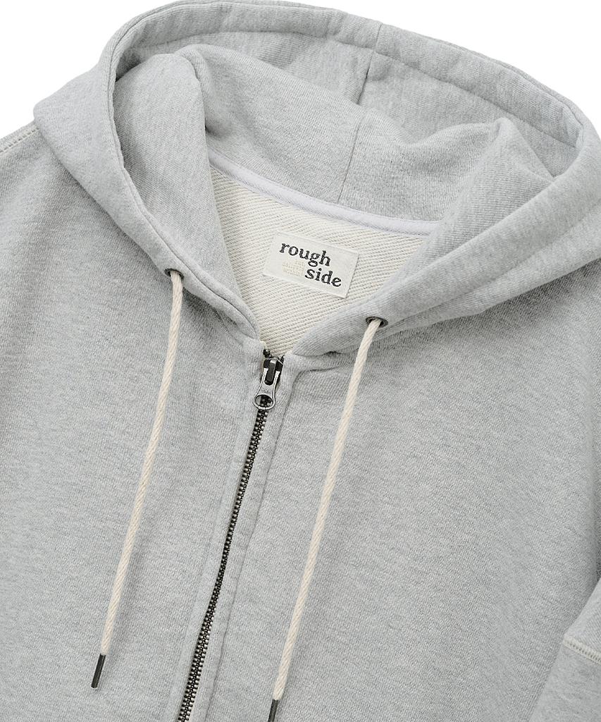 Kaba Taraf Oversize Fermuarlı Kapüşonlu Sweatshirt M.Gri