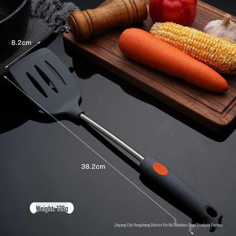 

Набор кухонной утвари из 6 предметов из силикона: Лопатка, Лопатка для жарки, Ложка с прорезями, Половник - Пищевой, Высокотемпературный