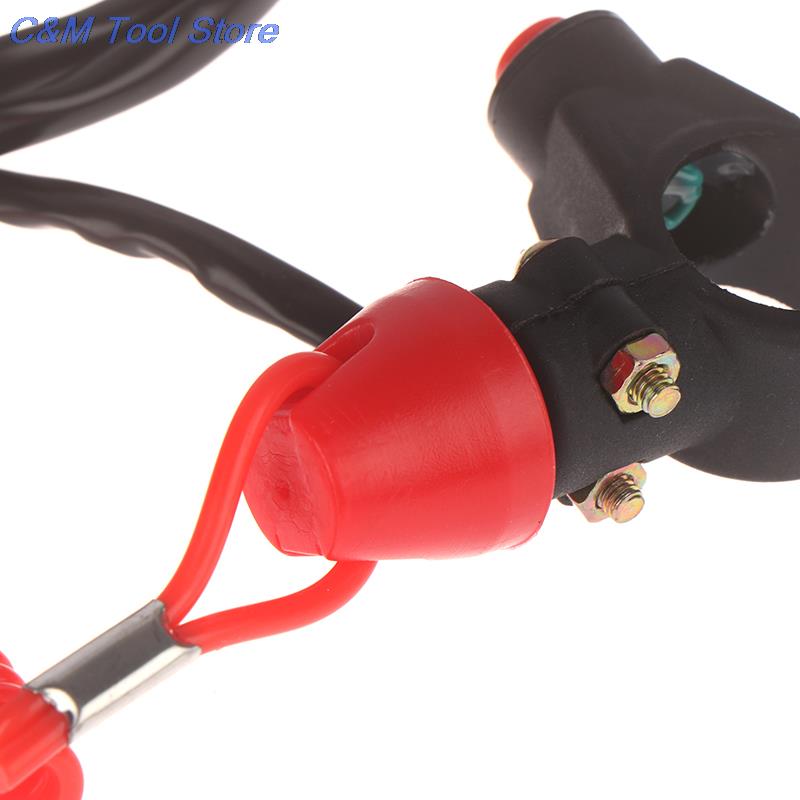 ATV Motorcycle Boat Tether Lanyard Emergency Kill Stop Engine Switch Push Button Interruptor De Parada Del Motor De Matar
