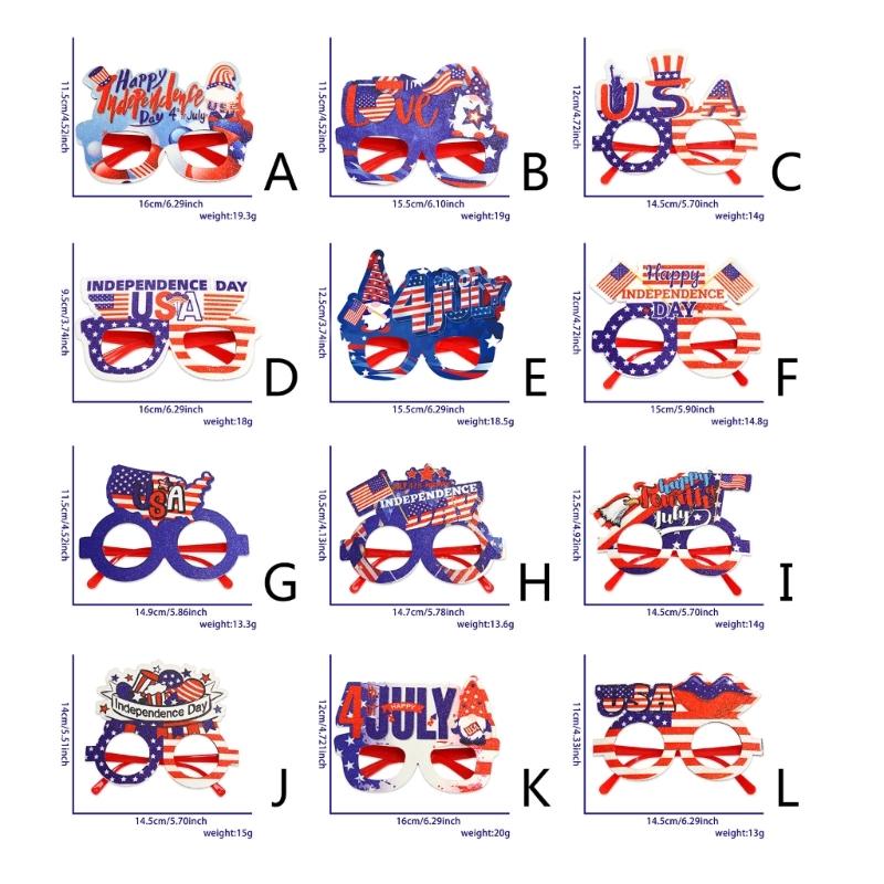 Amerikanischer Unabhängigkeitstag Brillen Party Feiern mit Stil und Geist Festlichkeiten US-Buchstabe Dekorationen