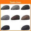 Lattice Cotton Pattern Beret  Hat For Men With Adjustable Casual Travel Outdoor