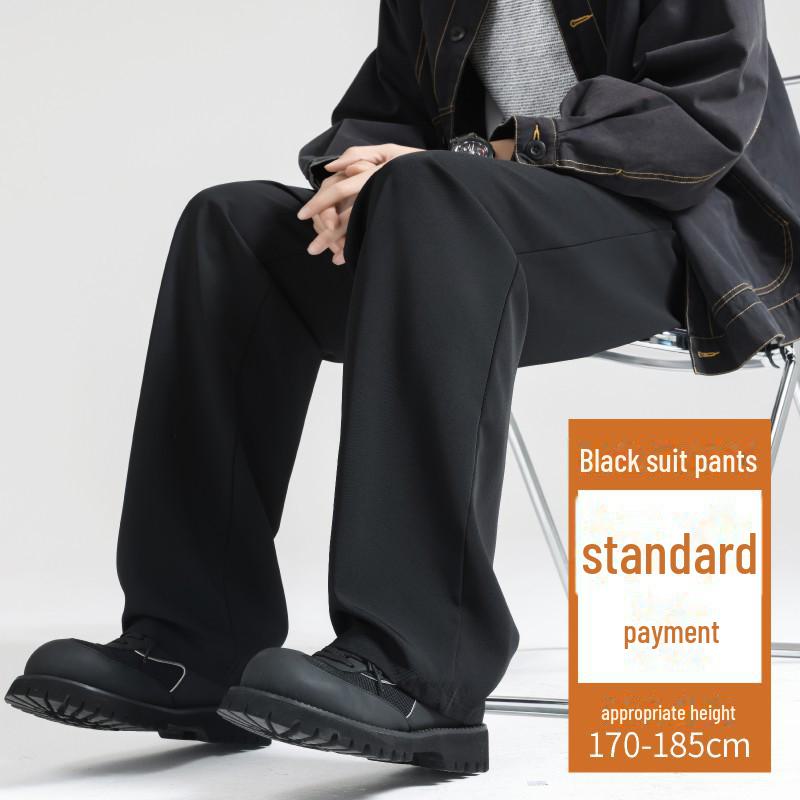 

Men s Loose-Fit Casual Wide-Leg Pants for Spring, Summer, and Autumn 4XL (Weight: 180-195kg)