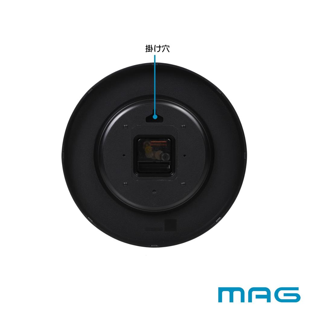 MAG Wall Clock Analog Silent Continuous Second Hand Simple Diameter 30.0cm Silver Leon W-802A SM-Z Noah Precision
