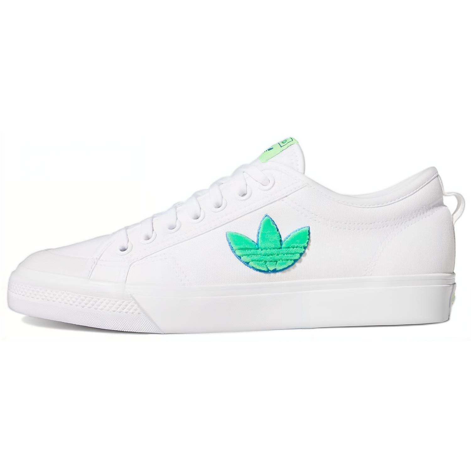 adidas Nizza Trefoil White Signal Green Men s FX8354 EU 44