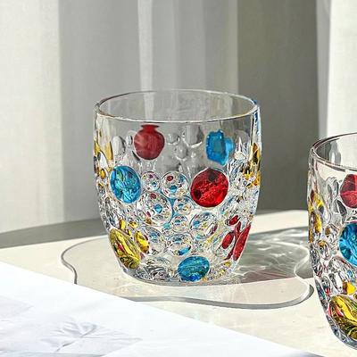 350 ml Farbige Blase Whisky Tumbler BOHEMIA Design Glaswaren Kristall Trinken Tasse Wasser Milch Kaffee Glas Bier Becher Dropshipping