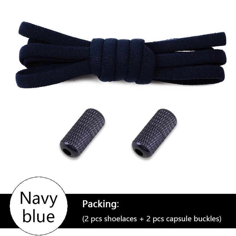 Colorful Elastic Semicircle No-Tie Shoe Laces for Sneakers Kids & Adults Metal Lock Lazy Laces Boot Shoe Strings