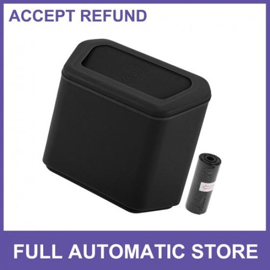 Car Trash Can Hanging Car Door Plastic Trash Bin Black for auto