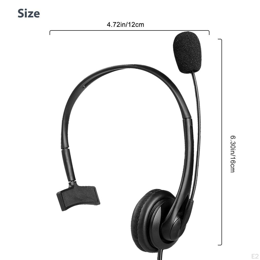 USB Headset with Noise Cancelling Microphone and Adjustable Volume Control for Call Center PC/Laptop