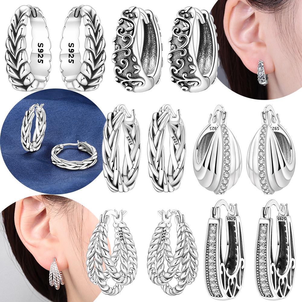 Basic Woven Rope Earring Classic Multi-layer Women Retro Earring Authentic Original Copper Metal Delicate Valentine Perfect Gift Anniversary Earring