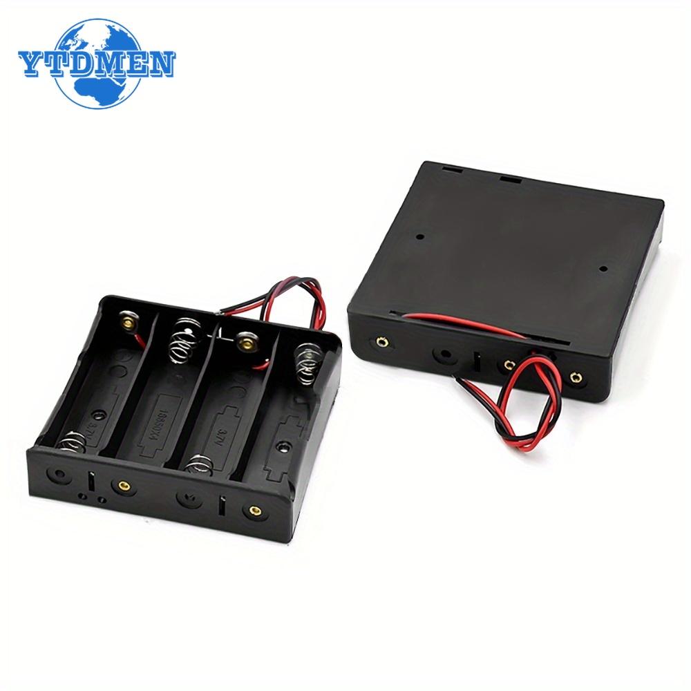 4PCS 18650 Battery Case Holder with Wire, 1X 2X 3X 4X 18650 Plastic DIY Battery Storage Boxes Case Wire Lead Pin