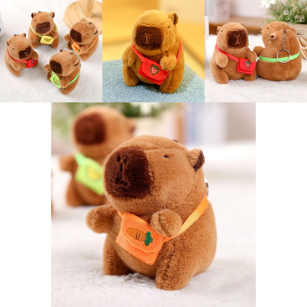 Plush Capybara Keychain With Watermelon Design For Girls Gift Collectors