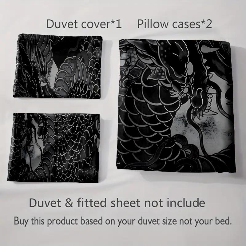 Dragon scale motif Bedding Duvet cover sets Duvet covers Pillowcases gifts (1 * Duvet Cover 2 * Pillowcases, without duvet insert)