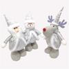 Santa/Snowman/Elf Stretchable Decoration Adjustable Height Silver Ornament For Window Home Christmas Holiday Decoration