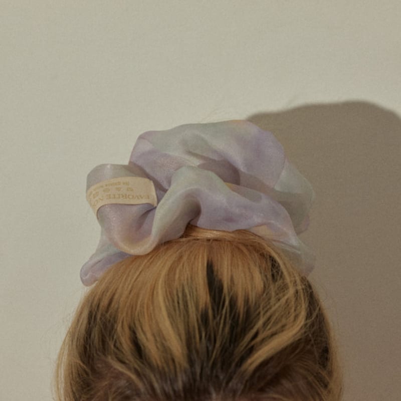 Favorite Noun Watercolor Scrunchies_Clear