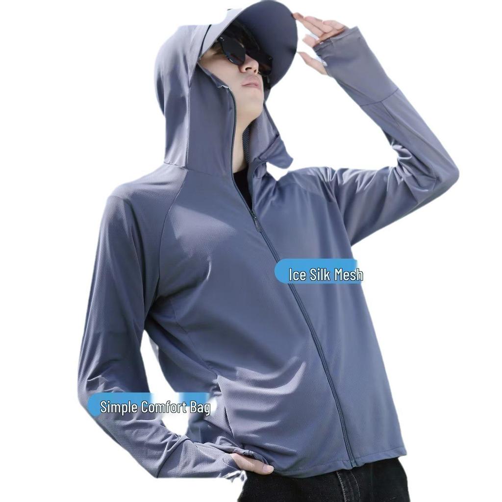 Men's Summer UV Protection Lightweight Breathable Outdoor Shirt for Fishing & Cycling