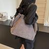 Corduroy Bag Women's Drawstring Shoulder Bag Commuter Tote Bag