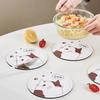 Cat Silicone Coasters Table Insulating Mats Home Cartoon Anti-scald Non-slip Durable Vegetable Mat Creative Simplicity Coaster