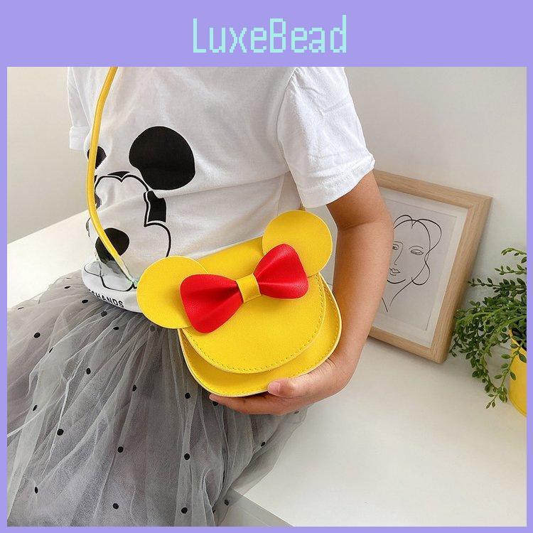 Shoulder Bowknot Bear Bag Childrens Cartoon Animal Shoulder Bag Pu Material