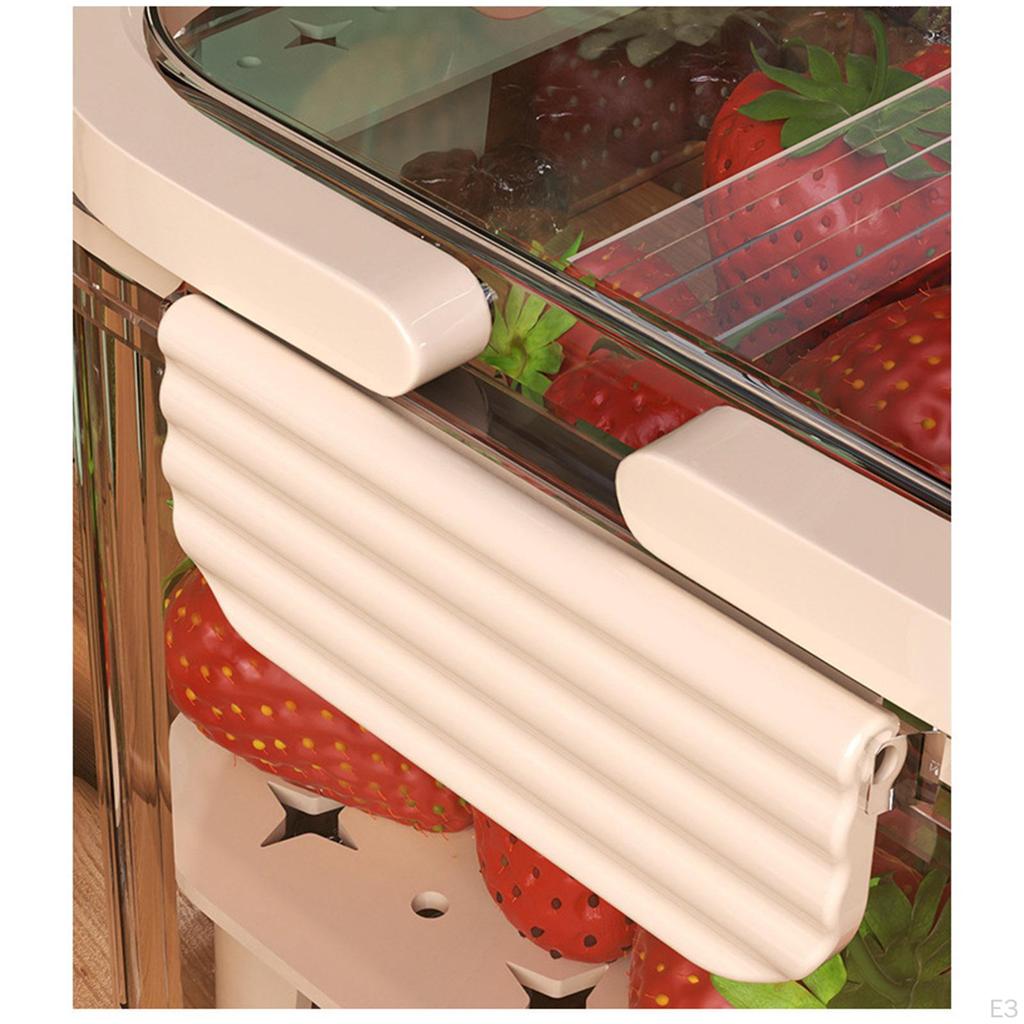 Camping Food Storage Box for Fruits with Handle Clear Container Outdoor Use