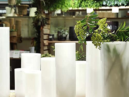 FOYER Unbreakable Vase, Polycarbonate Cylinder, 25cm High, 10cm Wide, 2300033WH