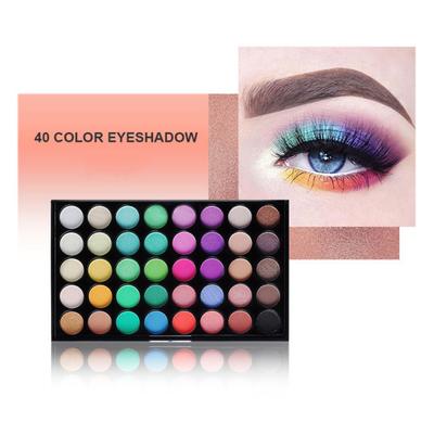 Eyeshadow Palette Waterproof Long Lasting Non-flying Powder Smudge-proof 40-color Pearlescent Matte Makeup Eye Shadow Women Supply