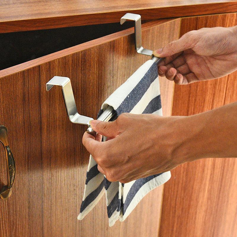 Handtuchhalter aus Edelstahl für Tür oder Schrank – Stanzfreie Aufhängestange für Badezimmerhandtücher
