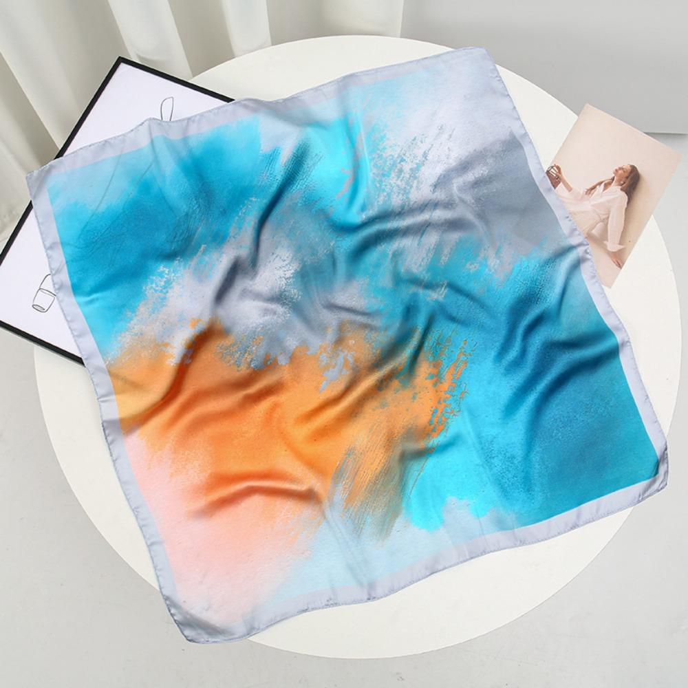 

Printed Women Head Scarf 70cm Female Shawl Wrap Fashion Large Square Scarf Summer Accessories