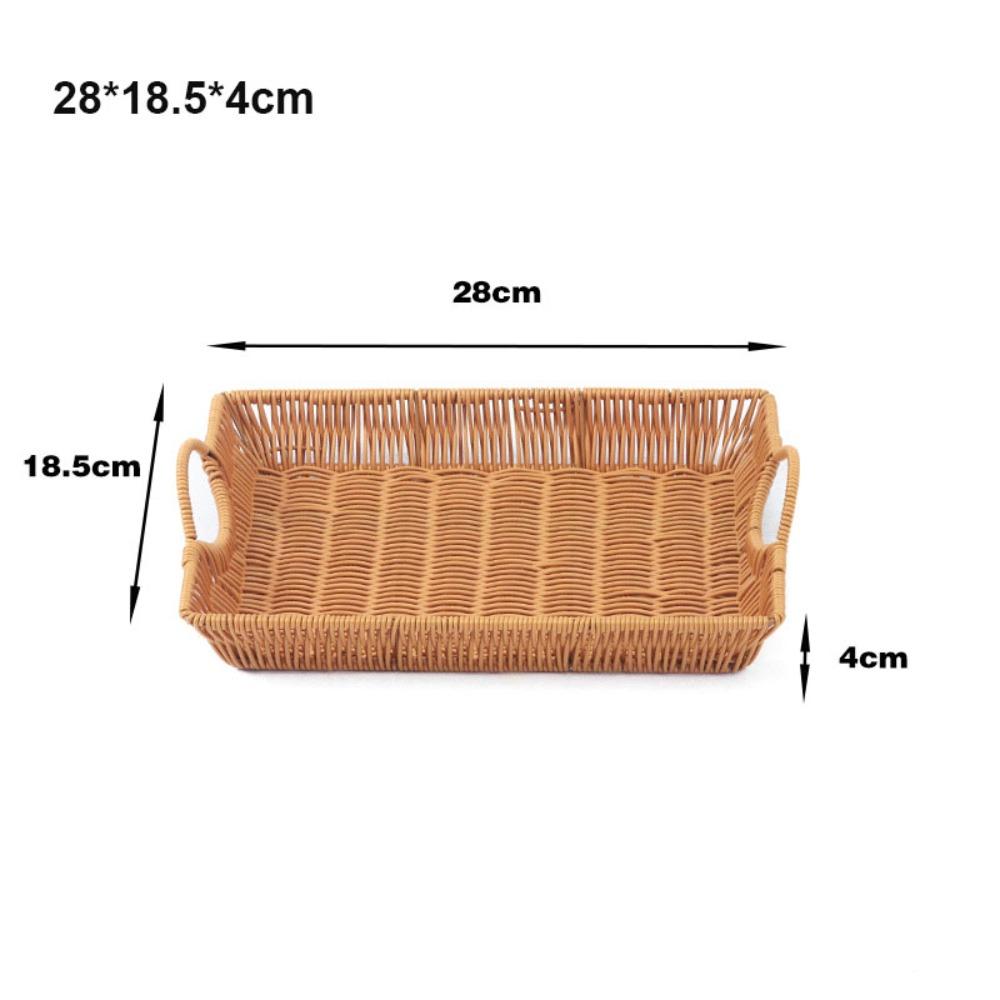 Hardness Rattan Wicker Woven Serving Baskets Handwoven Khaki Restaurant Serving Tabletop Display 10 Styles Rattan Basket