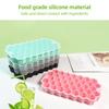 37 with Cover Honeycomb Mesh Ice Cube Trays Reusable Silicone Ice Block Mold Free Ice Maker with Removable Lids