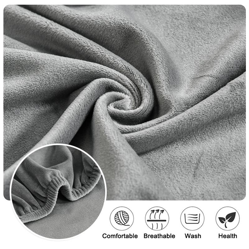 Velvet Sloping Arm King Back Chair Cover Elastic Armchair Wing Back Wing Sofa Back Chair Cover Stretch Protector Home Decor
