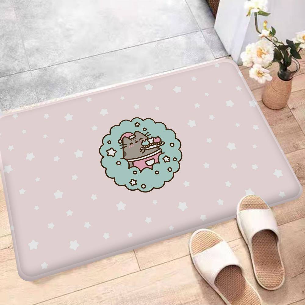

Милий P-Pusheen-Cat Кухонний килимок Скандинавський стиль Спальня Вітальня Килимок для дверей Дім Балкон Протиковзкий Вітальний килим 40x60 cm