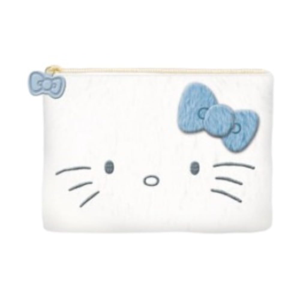 Marimo Craft Tissue Pouch WH Light Blue Hello Kitty W135×H100×D10mm BLKT-053