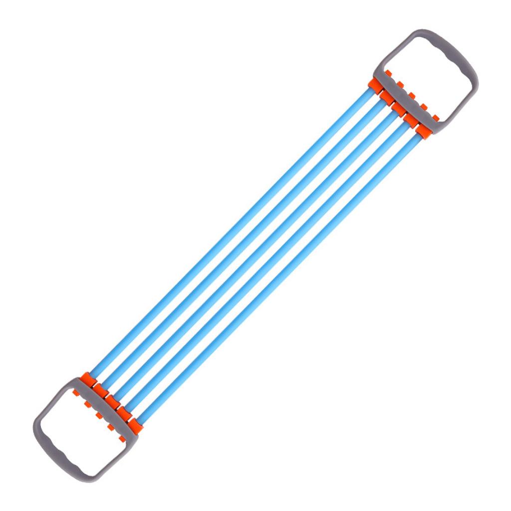 Expansor de peito ajustável 5 cordas Sistema de exercícios de resistência Bandas Treinador de força para academia em casa Exercitador de treinamento muscular