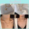 Elegant 18k Gold Plated Titanium Steel Dual Layer Necklace Stunning Geometric Design For Fashionable Women