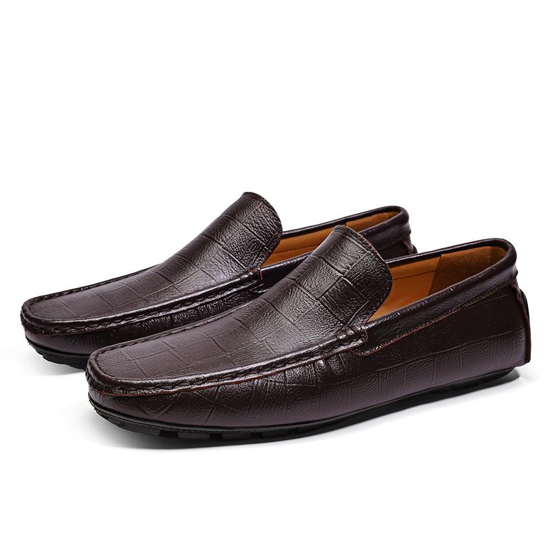Fashion All-Match Loafers Handmade Driving Flats Fashion Mens Genuine Leather Shoes New Arrival Casual Shoes Business Men Slip-on Shoes