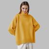 Women's Classic Solid Color Turtleneck Sweater - European & American Autumn/Winter Loose Knitwear