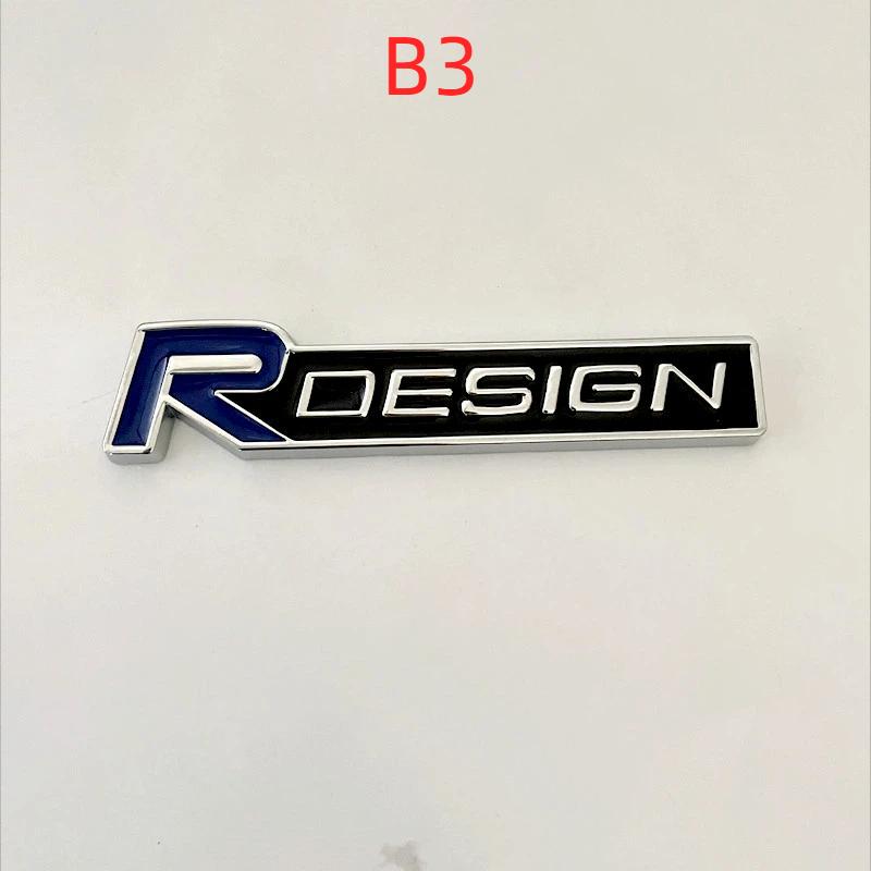 3D Metal Rdesign R Design Front Grill Car Badge Sticker Emblem Decal Decoration For XC40 XC60 XC90 V90 S90 S60 V60 V40 C70