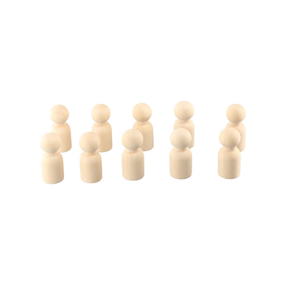 Wood Puppets Male Female Blank Wooden Peg Doll Wedding Decoration Wood Crafts Unpainted Figures