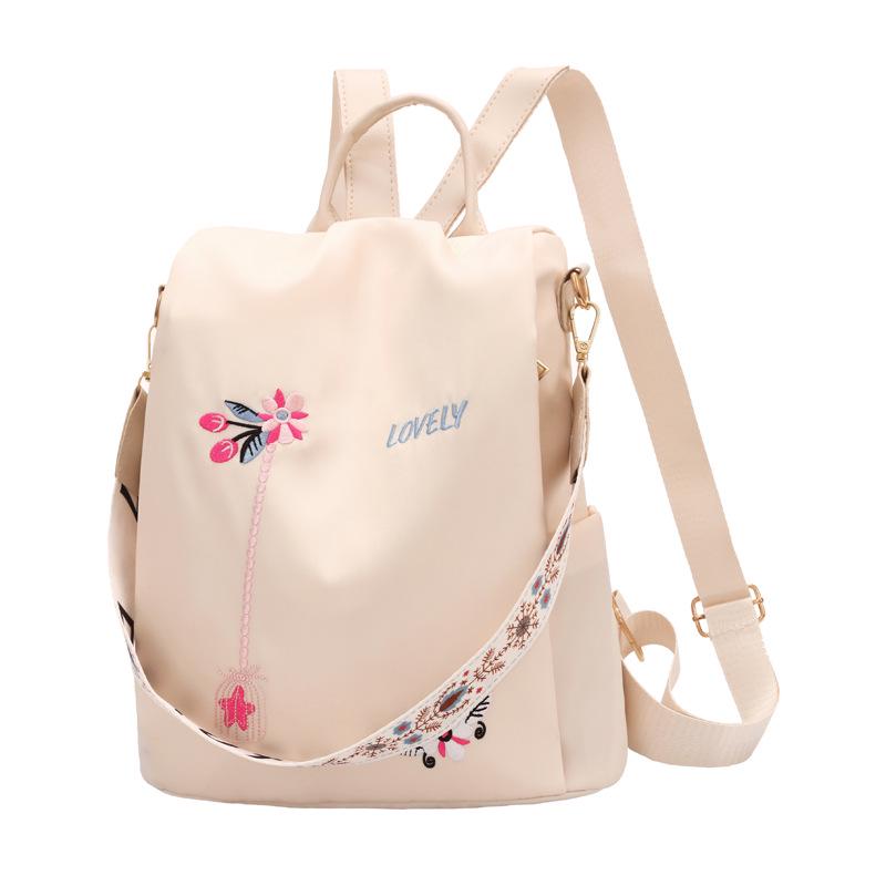 Women's Vintage Oxford Anti-theft Backpack with Pendant – Large Capacity Fashion Schoolbag & Shoulder Bag