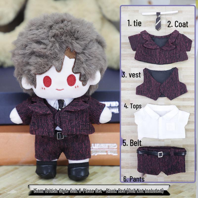 15cm Star Doll Boy Outfit - Cotton Plush Toy Uniform