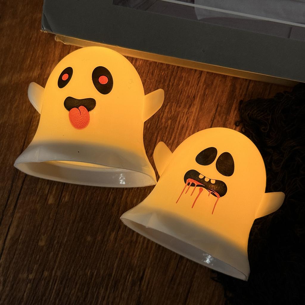 Halloween Decorations LED Candle Light Plastic Ghost Skull Lamp for Home Bar Haunted House Halloween Party Decor Horror Props