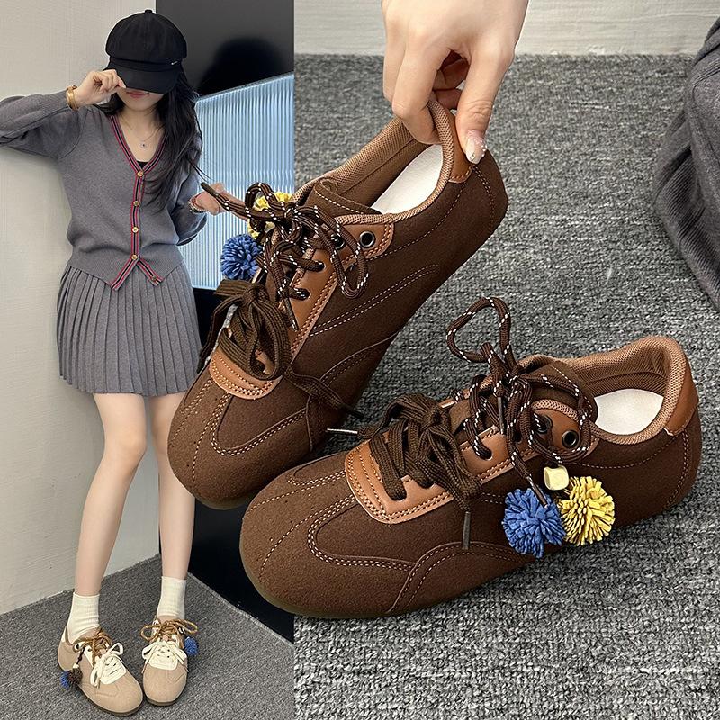 Niszowe retro niemieckie buty treningowe damskie 2025 nowe jesienne wszechstronne okrągłe główki szyszka sportowe buty Forrest Gump casualowe buty deskorolkowe tide