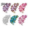 Cubic Zirconia Inlaid Brooch Pin Women Lightweight Flower Cluster Sparkling