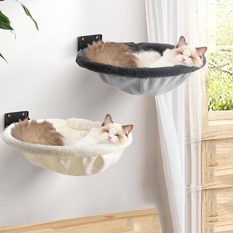 Katzen Hängematte Wandmontiert Faltbar & Stabil Katzenbetten - Atmungsaktive Katzen Wandregale zum Schlafen, Spielen, Klettern und Entspannen
