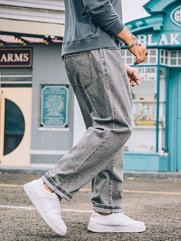 TIDEWORD Baggy Loose Super Wide Denim Casual Sizes Available In Light and Dark Blue Pants, Fit, Pants, Slacks, Fit, Spring, Summer, Fall, 28-48,