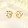 Hot 925 Sterling Silver Earrings Heart Zircon For Women's Wedding Fine Fashion Jewelry Accessories Multiple Colors