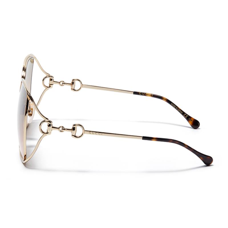GUCCI Gold Border Square Sunglasses Women's Style